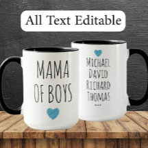 Mama de Meninos com Nomes Personalizados - Present