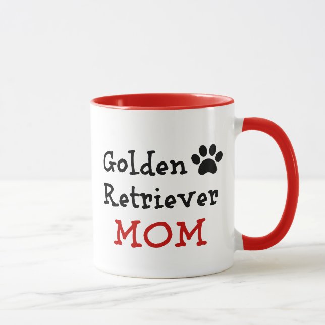 Caneca Mamã do golden retriever de Pawprint (Direita)