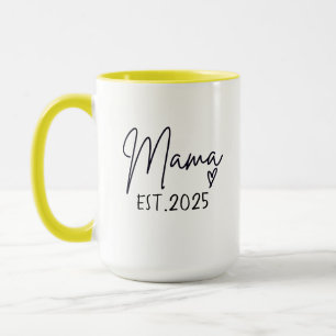 Caneca Mama Est 2025, Personalizada, Mãe Mug, Personaliza