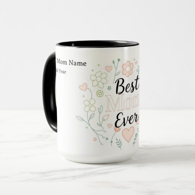 Caneca Mama Est. 2026 | Celebração de Nova Mamãe (Frente Esquerda)