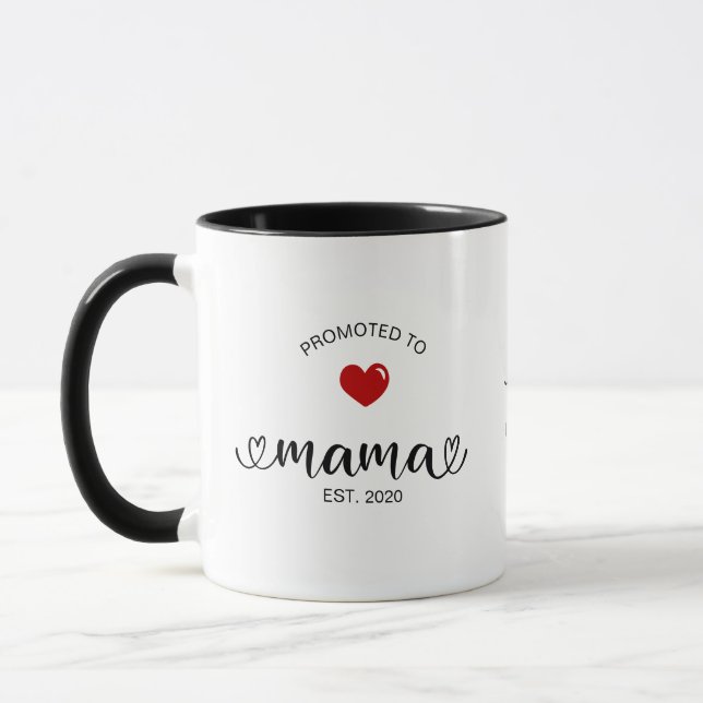 Caneca Mama Estabelecida Promovida a Mamãe (Esquerda)