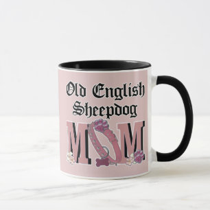 Caneca MAMÃ inglesa idosa do Sheepdog