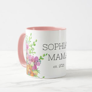 Caneca Mama nova, FLORES DE PINK
