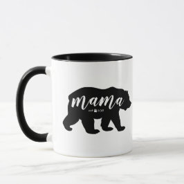 Caneca Mama preto & branco Carregamento Established Ano