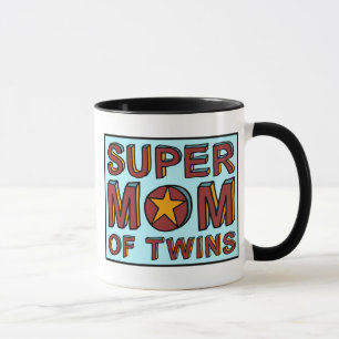 CANECA MAMÃ SUPER DOS GÊMEOS