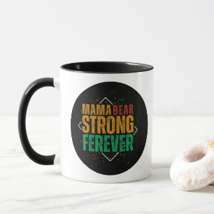 Caneca Mama Urso Colorida Forte Para Sempre