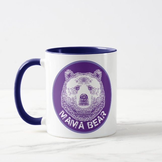 Caneca Mama Urso, Ilustração Desenhada À Mão (Esquerda)