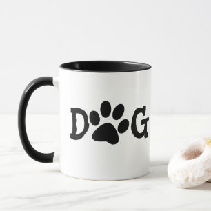 Caneca Mamãe Cachorros Pawprint Em Branco