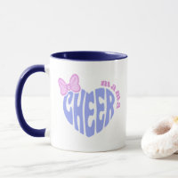 Mamãe Cheer Mama Fofo Coração Com Laço