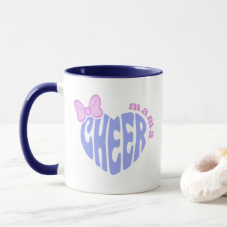 Caneca Mamãe Cheer Mama Fofo Coração Com Laço 
