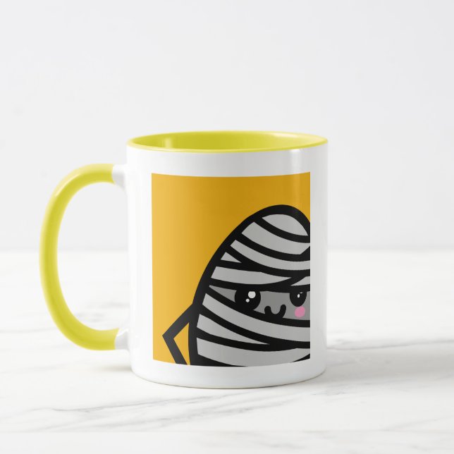 Caneca Mamãe de Ovo Cansado - Halloween | Adicione seu no (Esquerda)