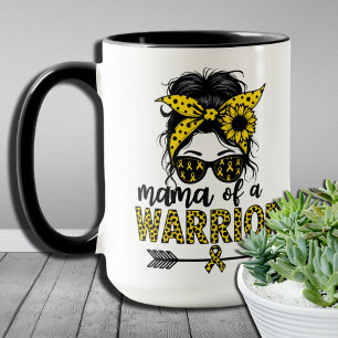 Caneca Mamãe De Um Cancer De Infância Guerreira