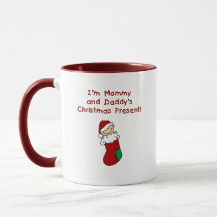 Caneca Mamãe e Pai presente de Natal
