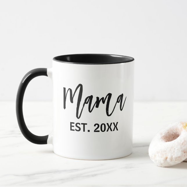 Caneca Mamãe Estabeleceu Mug De Café Moderno (Com Donut)