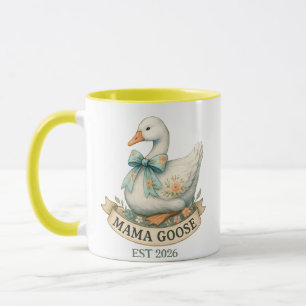 Caneca Mamãe Gansa Fofa Animal de Fazenda Vintage Mãe Gan