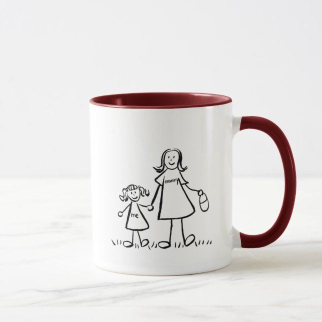 Caneca Mamãe & Me Mug (Desenho sem Título) (Direita)