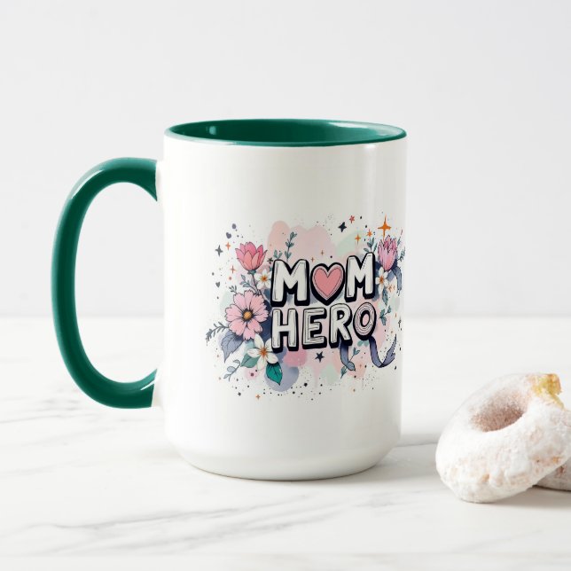 Caneca Mamãe meu Herói (Com Donut)