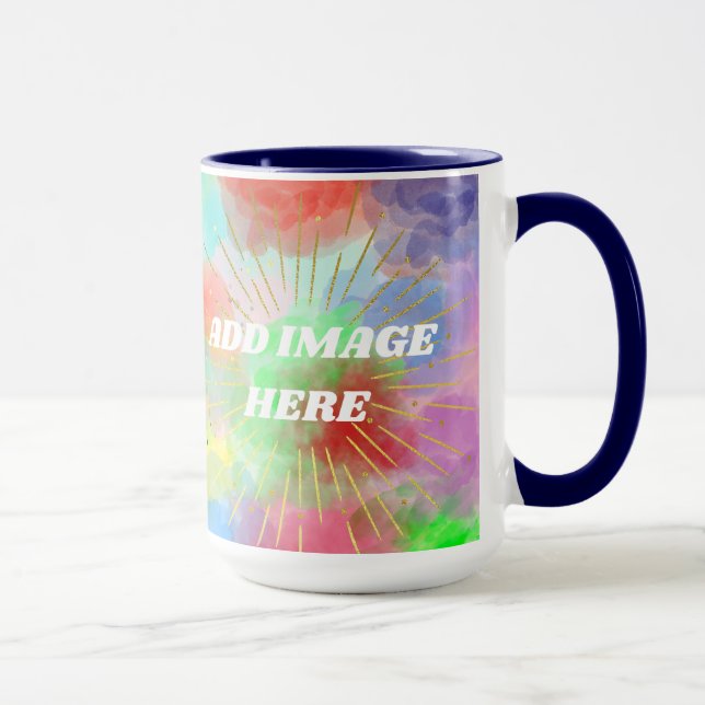 Caneca Mamãe Personalizou Nuvens Coloridas de Neurocolore (Direita)