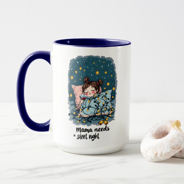 Caneca Mamãe precisa de uma noite silenciosa (Com Donut)
