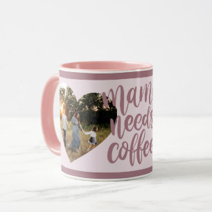 Caneca Mamma Precisa de Café Feliz Dia das Mães Multi Fot