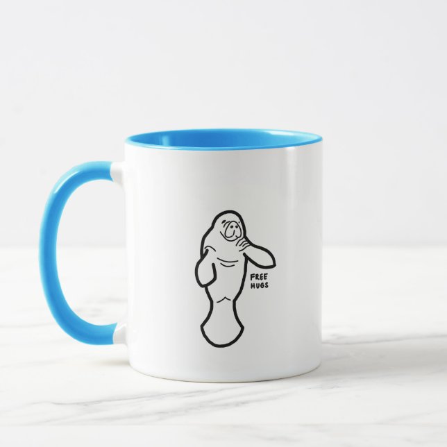 Caneca Manatee Free Hugs Mug (Esquerda)