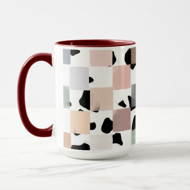 Caneca manchas e xadrez (Esquerda)