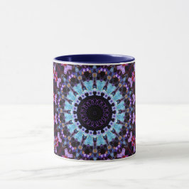 Caneca Mandala Círculo Geométrico Retro Hipopótamo