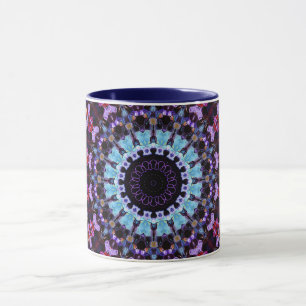 Caneca Mandala Círculo Geométrico Retro Hipopótamo