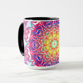 Caneca Mandala colorida