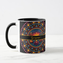 Caneca Mandala do Festival Colorido Personalizado de Diwa