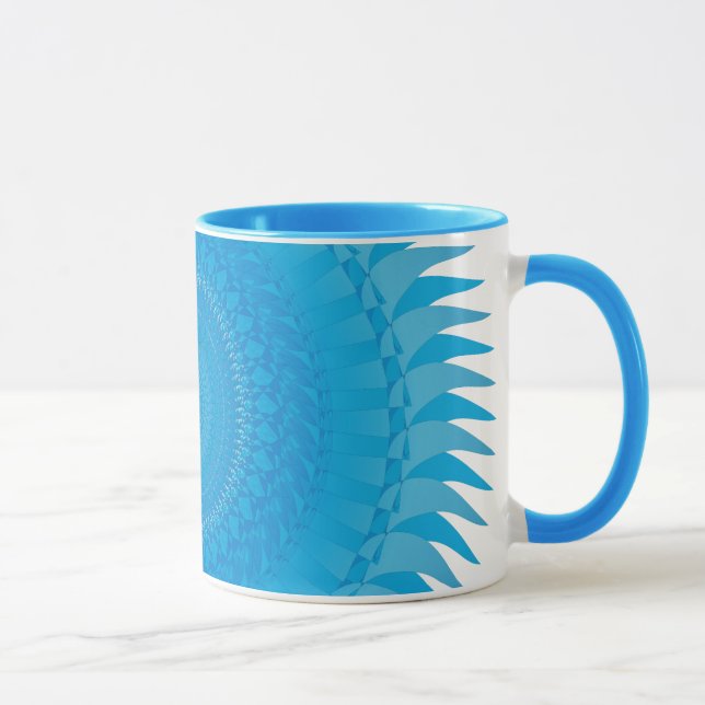 Caneca Mandala do Sol Azul claro (Direita)