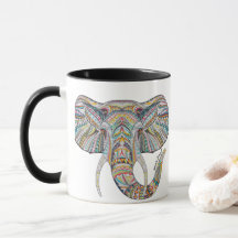 Mandala Elephant Coffee Mug
