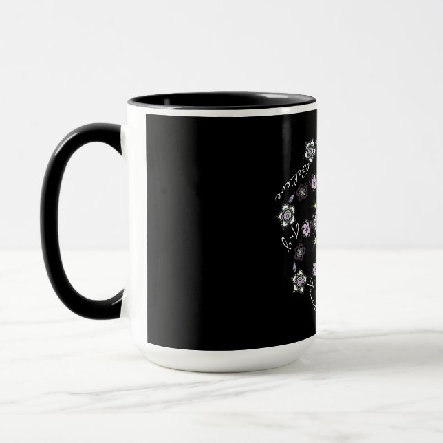 Caneca Mandala espiral moderna inspiracional (Esquerda)
