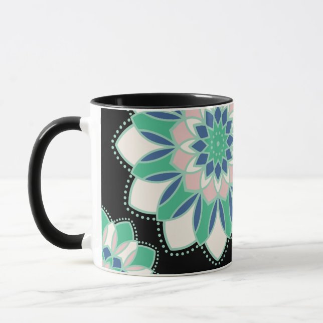 Caneca Mandala Flor de Hortelã (Esquerda)