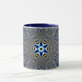 Caneca Mandala Geométrico Rosette Fractal Retro Hippie Mu