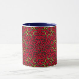 Caneca Mandala Geométrico Rosette Retro Hippie Mug