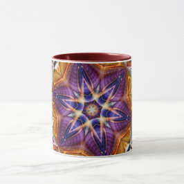 Caneca Mandala Geométrico Rosette Retro Hippie Mug