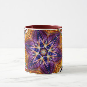 Caneca Mandala Geométrico Rosette Retro Hippie Mug