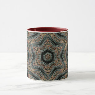 Caneca Mandala Geométrico Rosette Retro Hippie Mug