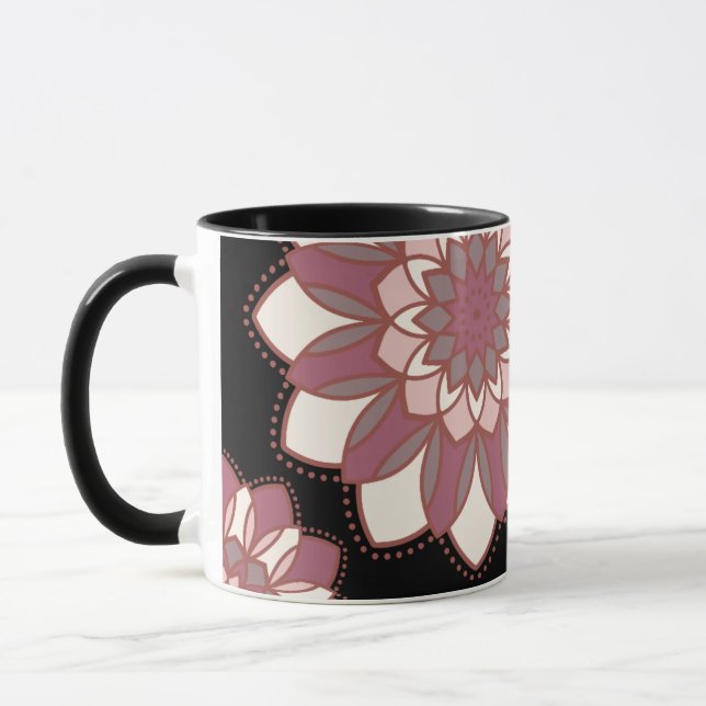 Caneca Mandala Midnight Blush (Esquerda)