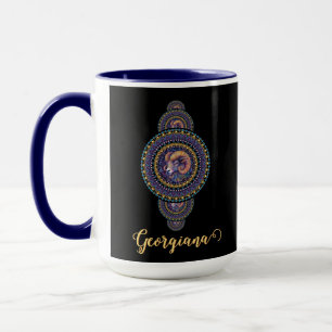 Caneca Mandala Ornamental de Leigos Brancos Personalizado