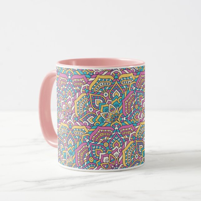 Caneca Mandala Pattern (Frente Esquerda)