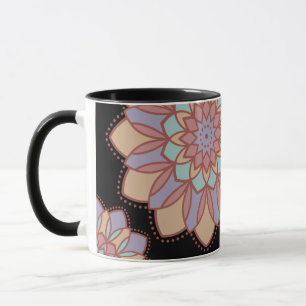Caneca Mandala Pétalas Pastéis