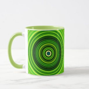 Caneca Mandala Verde Geométrico- 25436