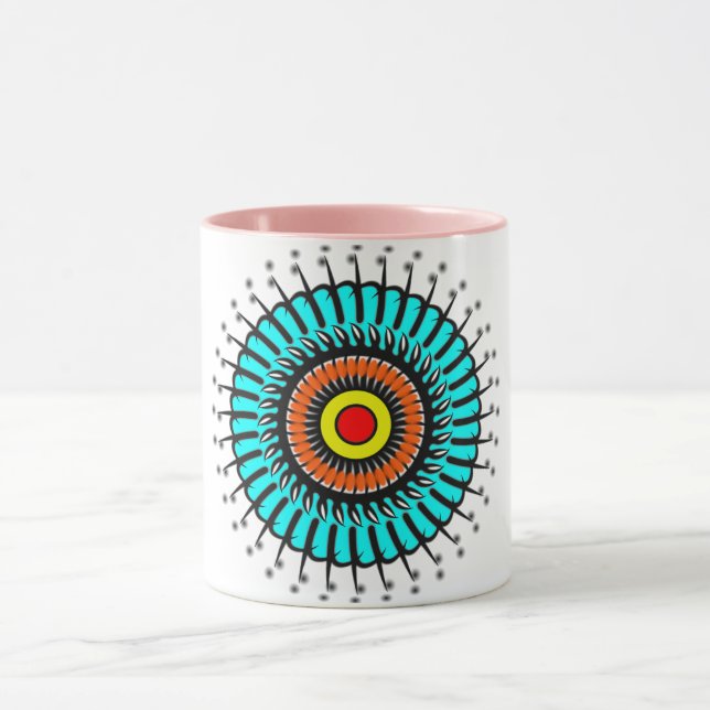 Caneca Mandala Zen Turquesa (Centro)