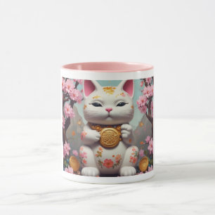 Caneca Maneki Neko Fortune Cat Boa Sorte