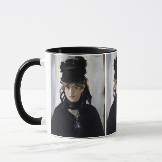Caneca Manet - Berthe Morisot com um buquê de violetas (Esquerda)