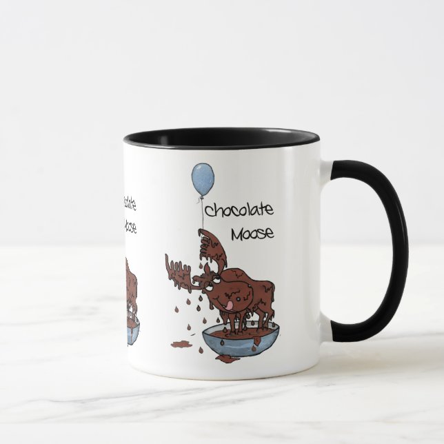 Caneca Mangueira Branca e Preta Divertida, Maçã de Chocol (Direita)