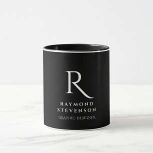 Caneca Mangueira Branca Monograma Profissional Elegante