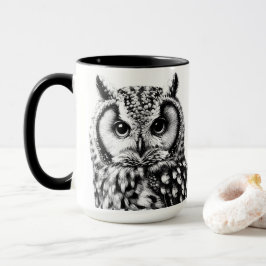 Caneca Mangueira Majestosa Com Duas Corujas